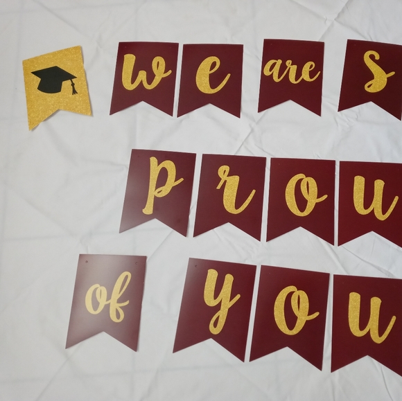 We Are So Proud of You Banner. Graduation Party Decor. Graduation Banner - Picture 2 of 4